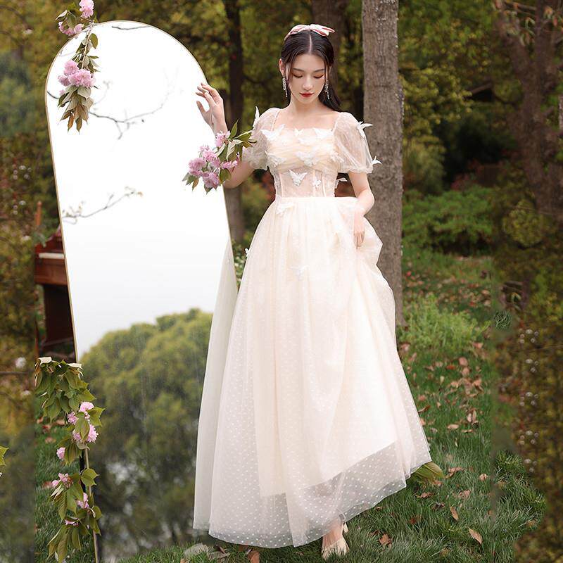 伴娘服2025新款婚礼姐妹团小众高级感18岁艺考成人礼毕业演出礼服