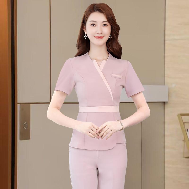 美容师工服夏季女高端皮肤管理职业美容院套装专业店工作服美容
