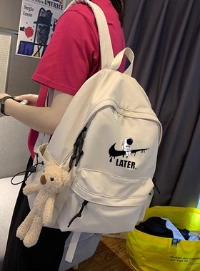 nasa联名款网红太空人背包男女双肩包大学生高中生初中学生书包大