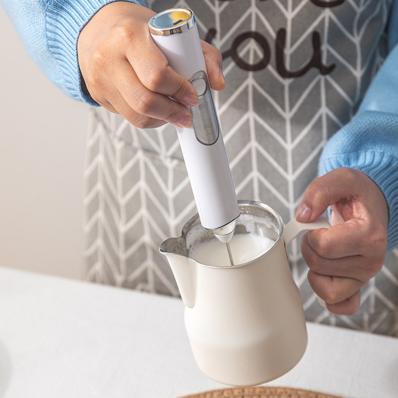 咖啡打泡器电动家用充电牛奶搅拌器奶盖打发奶泡机迷你手持打奶器