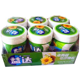 56gX6瓶益达无糖口香糖草本 罗汉果 金银花 草莓蜜瓜 含菊花