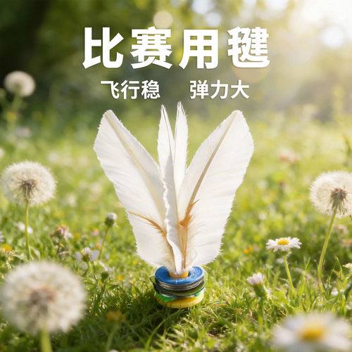 鹅毛毽子运动专用成人比赛毽球羽毛白毽耐踢健身儿童学生户外训练