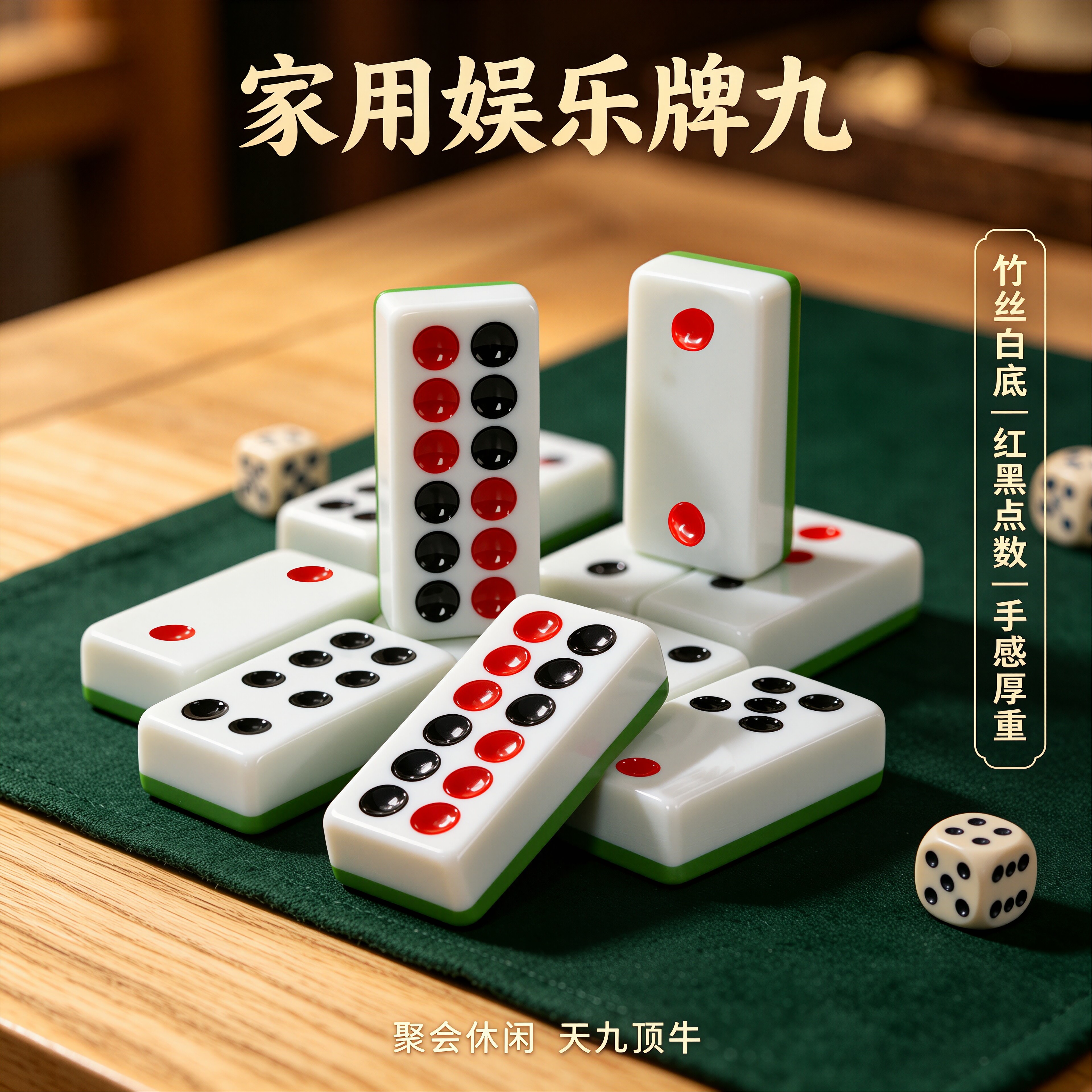 牌九成人长牌大号加厚彩色竹纹理图片