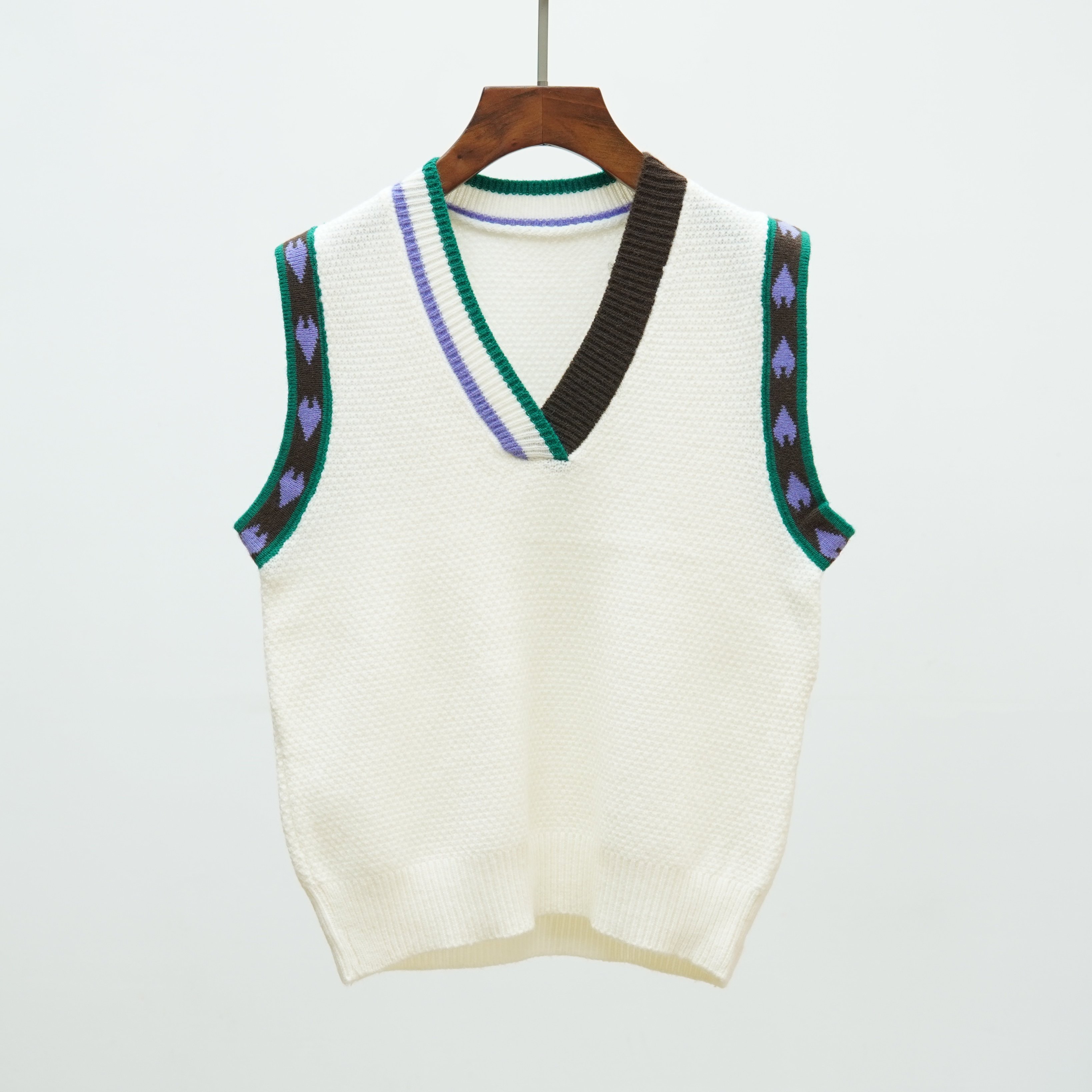 695 2025新款韩版修身短款V领无袖针织马甲背心女叠穿毛衣坎肩