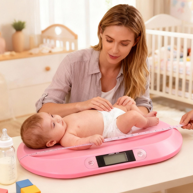超大液晶显示屏幕医院同款高精度充电新生儿体重秤高精宠物婴儿秤