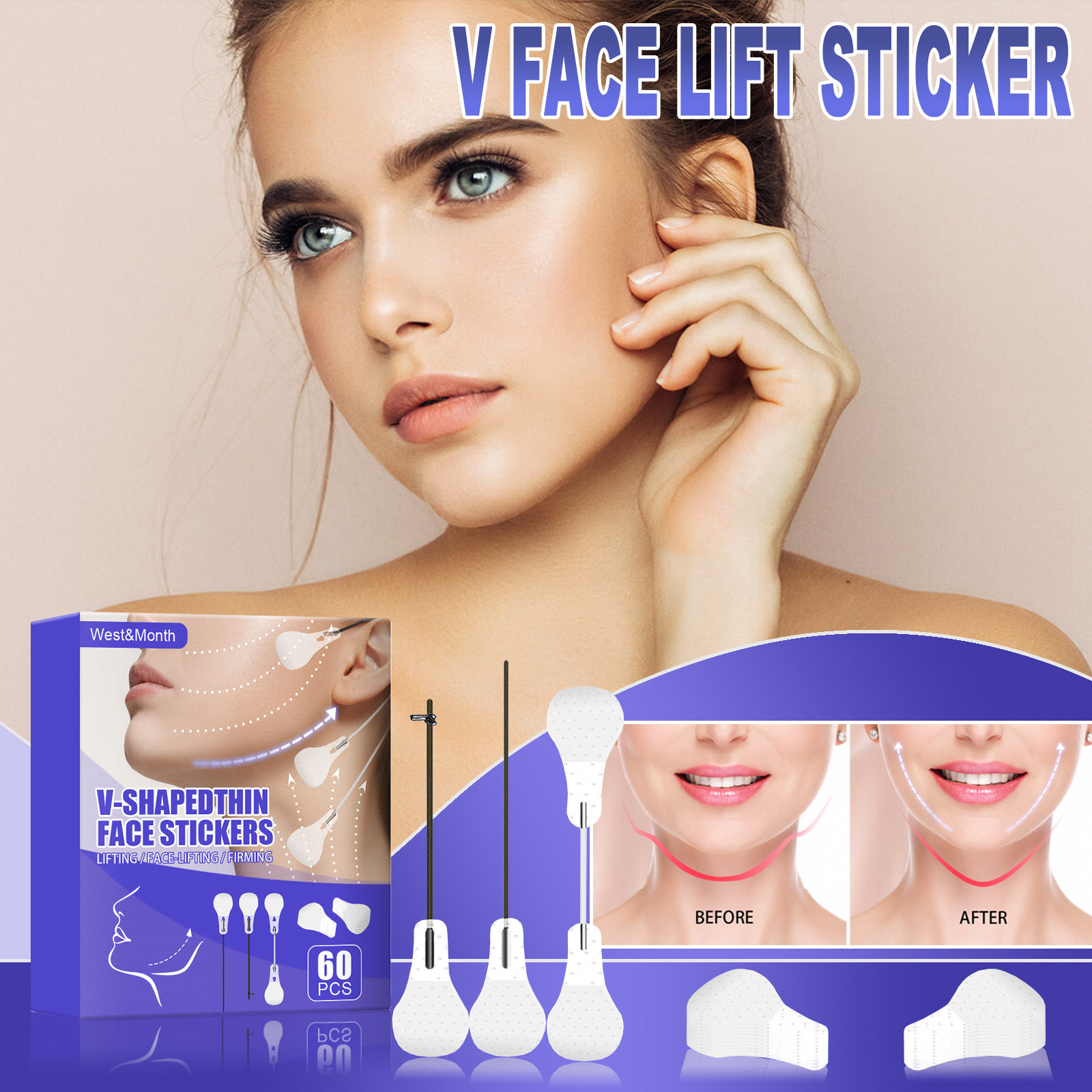 face lift patch skin tightening shaping reduce swellin提拉贴