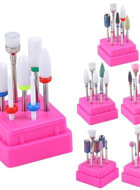 7PCS Ceramic Diamond Nail Drill Bits Set Milling Cutter for
