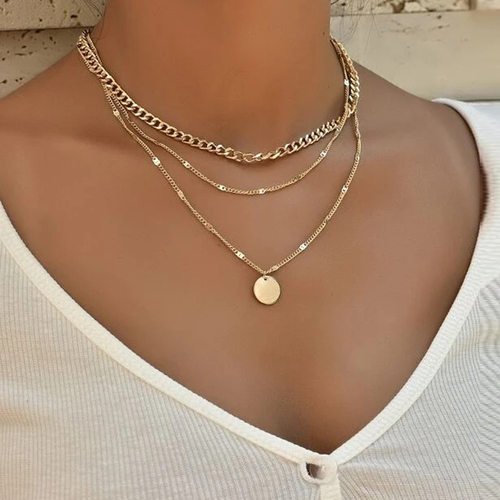 Women's Multi-Layer Necklace Clavicle Chain 多层项链锁骨