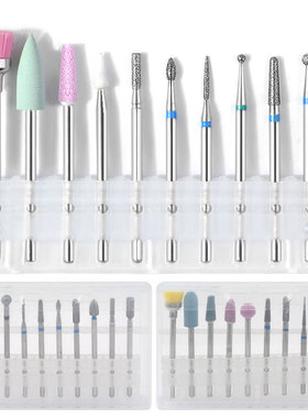 10/set Nail Art Grinding Drill Bits Electric Manicure Machin