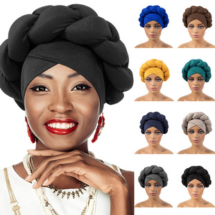 Wrap Braid for Turban Women Headwear Head Cap African Beanie