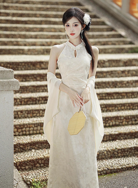 I do 求婚披肩新中式披肩女搭配连衣裙吊带裙开衫雪纺春夏季透气