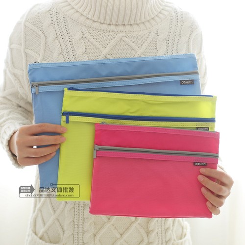 得力文件夹袋子柔质a5a4b5办公