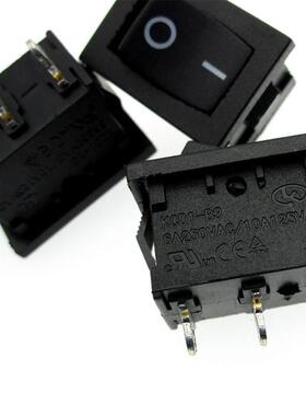 中讯船型开关KCD1-B3 2脚2档电源开关6A250V 10A125VAC  21*15mm
