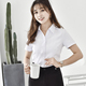 白衬衫 宽松银行工装 女短袖 夏季 职业工作半袖 正装 衬衣面试女装