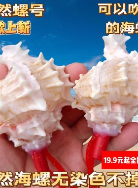倾听大海声天然螺吹小螺号红骨螺贝壳口哨儿童玩具礼物工艺品挂饰