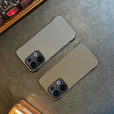 适用OPPOReno13手机壳新款Reno13Pro无边框oppo5g保护套超薄半包reno13por碳纤维纹硬壳商务大孔