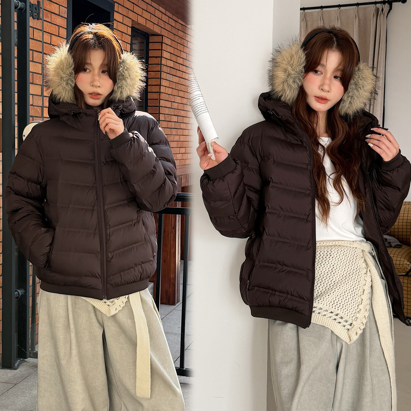 排骨轻薄短款韩系显瘦女棉服