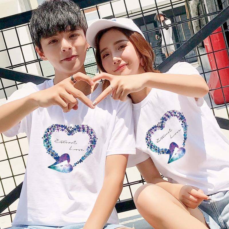 不一样情侣装夏季短袖T恤2026新款春衣服高级感特别的disoo套装男