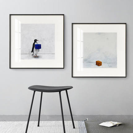 现代小众艺术创意装饰画客厅卧室工作室挂画样板间公寓背景墙壁画