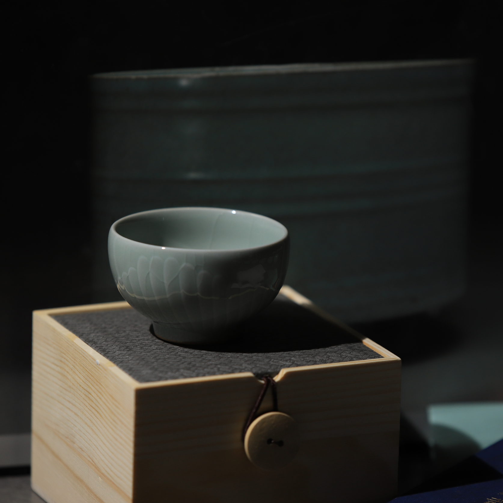 李廷怀亲签款汝瓷天青釉主人杯品茗杯廷怀窑汝窑