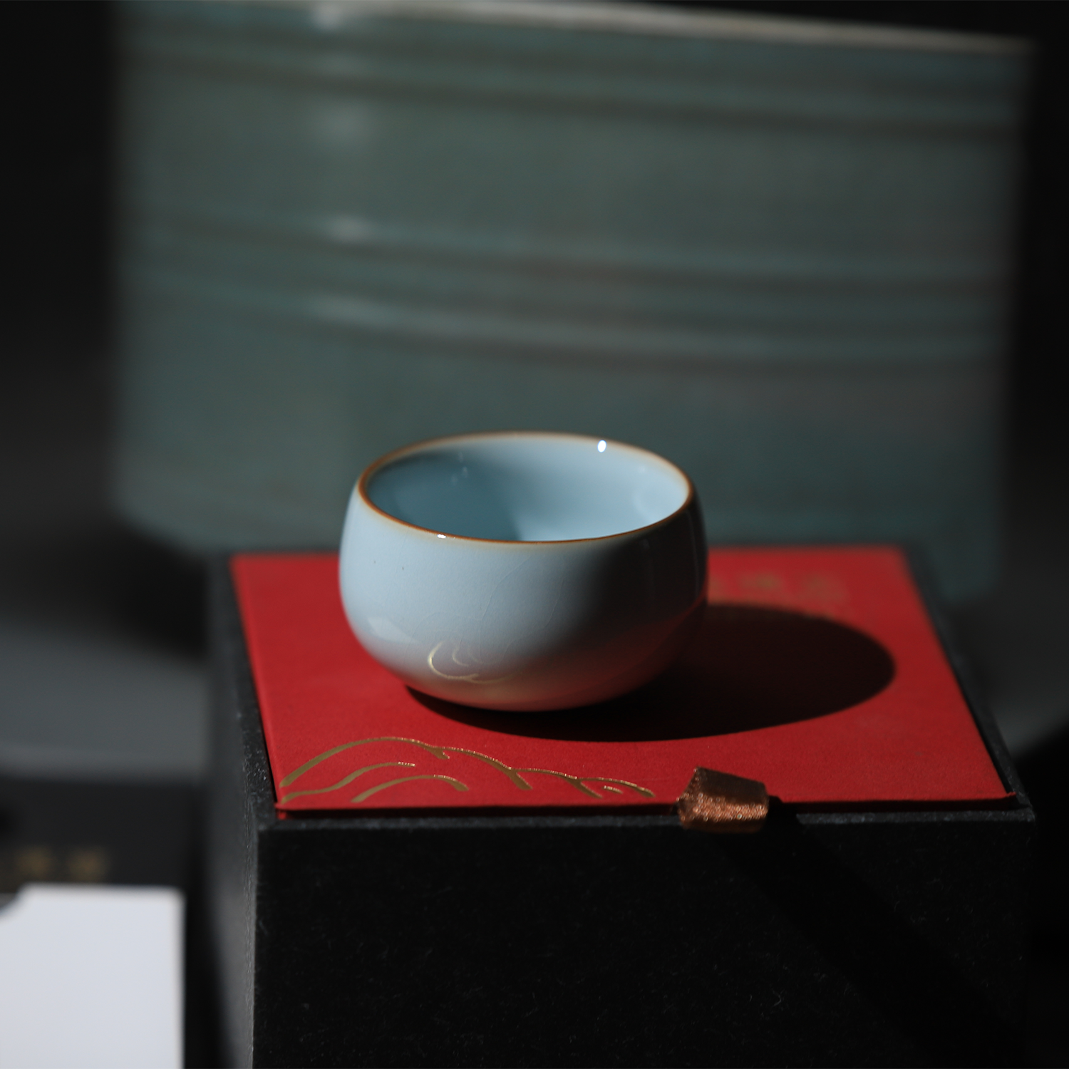 李廷怀汝瓷天青釉禅定杯廷怀窑