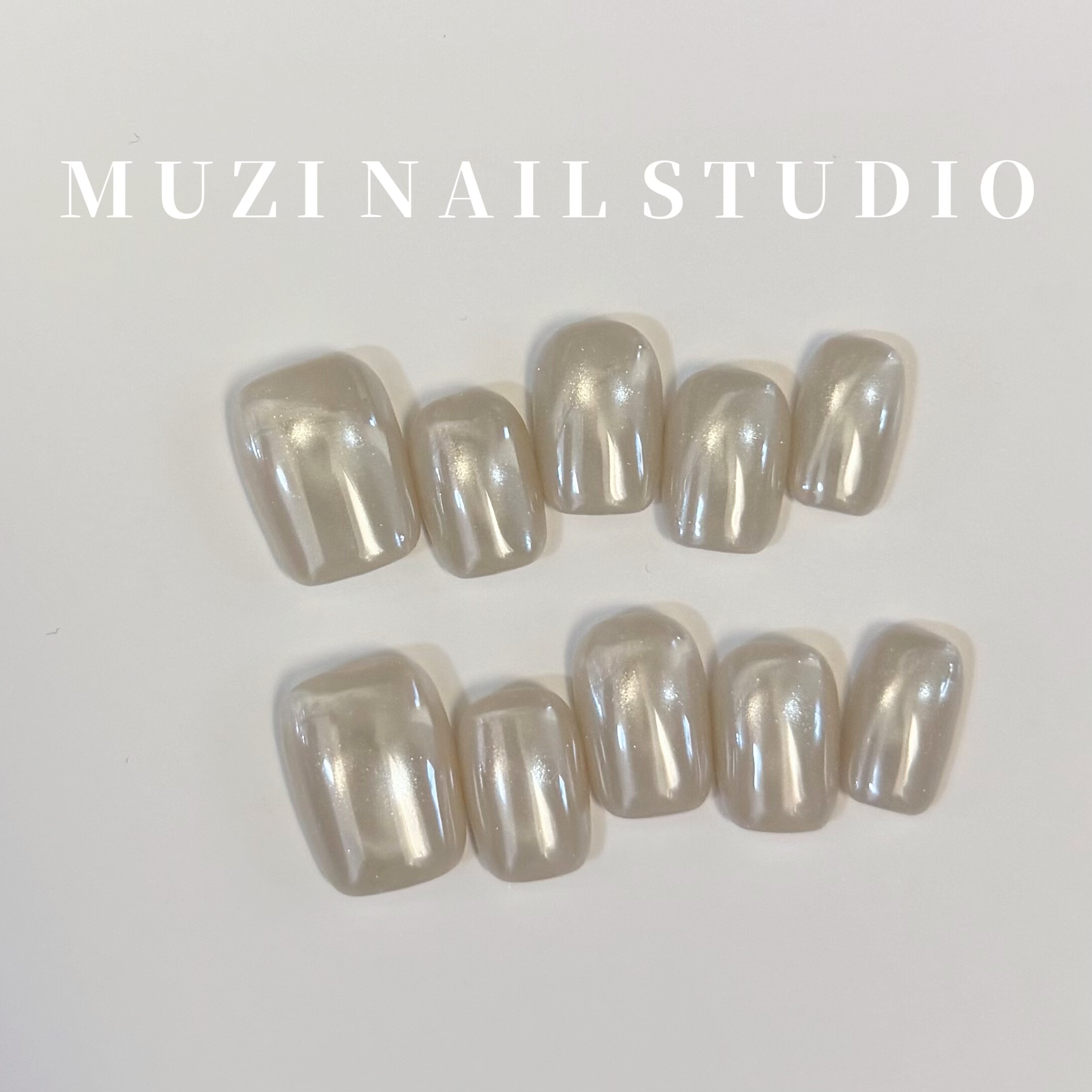 MUZINAIL·【淡人】纯手工定制美甲海莉月光粉美甲爆闪轻奢,彩妆/香水/美妆工具,穿戴甲/甲片,淘宝优惠券,粉丝福利购,淘宝优惠卷