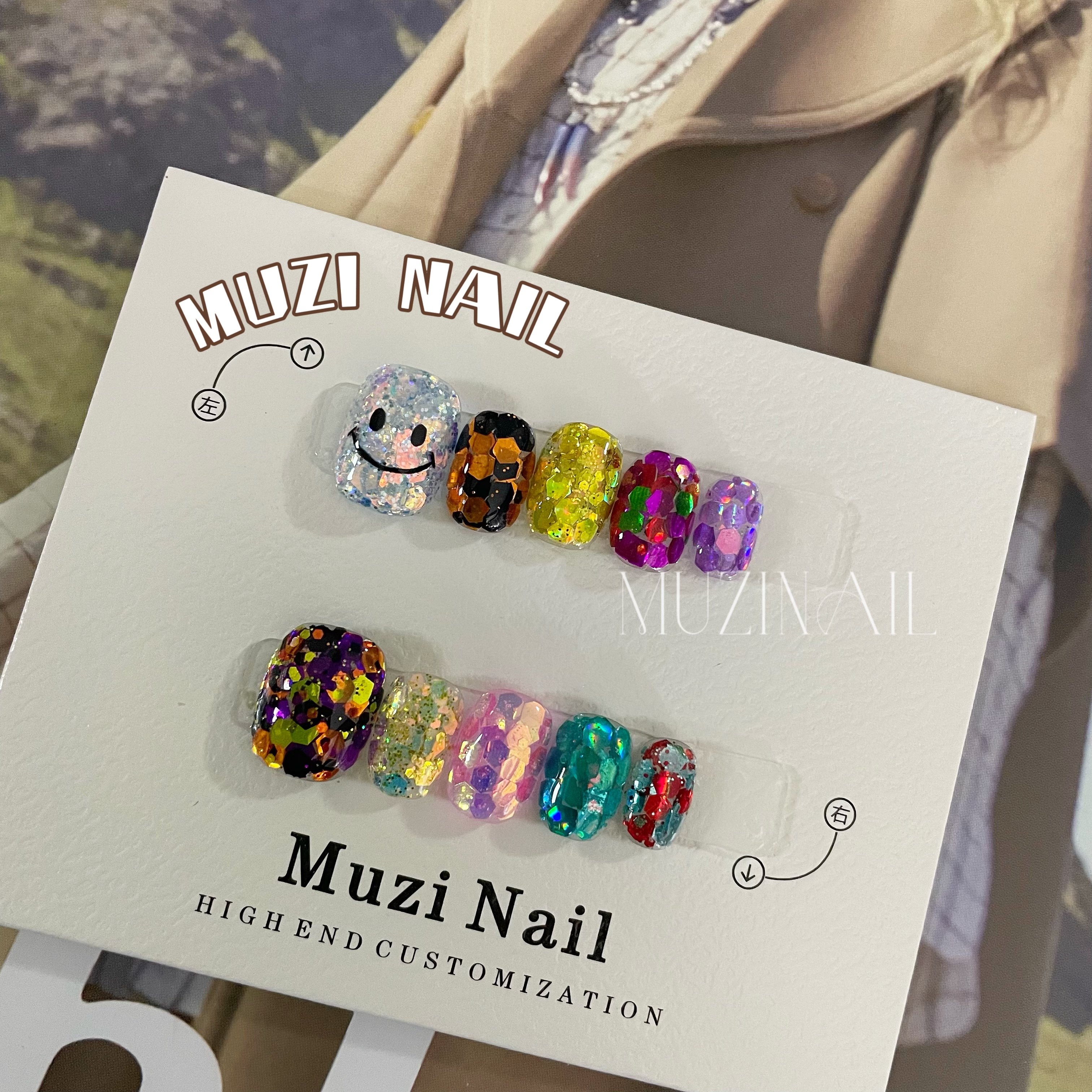 【MUZI穿戴甲】韩国亮片美甲全手亮片小众美甲,彩妆/香水/美妆工具,美甲工具,淘宝优惠券,粉丝福利购,淘宝优惠卷