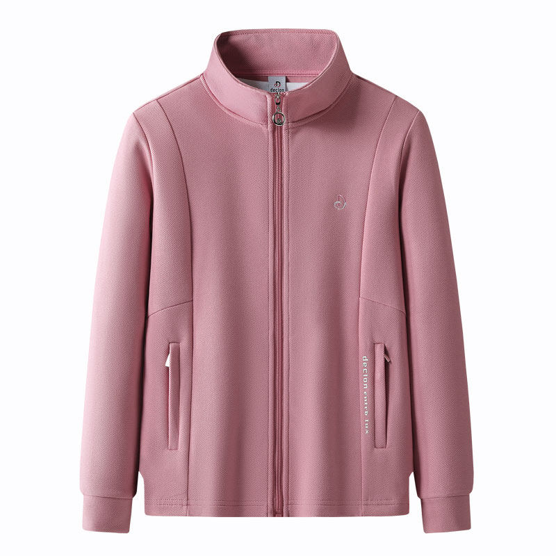 帝客堡正品女外套立领宽松运动服休闲卫衣粉红显瘦春秋季拉链衫潮