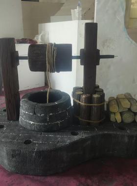 定制泡沫仿真水井磨盘影楼造景