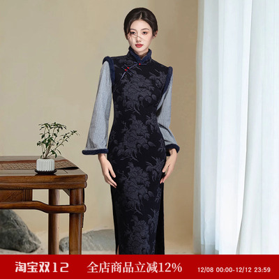 旗袍2025新款加绒加厚显瘦