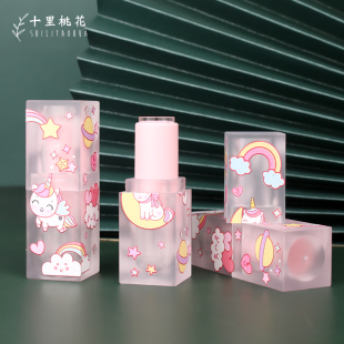新款独角兽自制口红管空管手工diy润唇膏壳包装材料搭配12.1模具