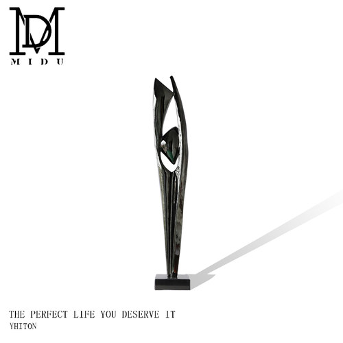 现代简约电镀抽象雕塑摆件客厅