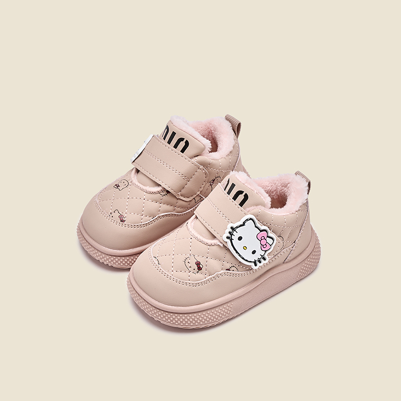 乖脚童女童学步鞋加绒保暖