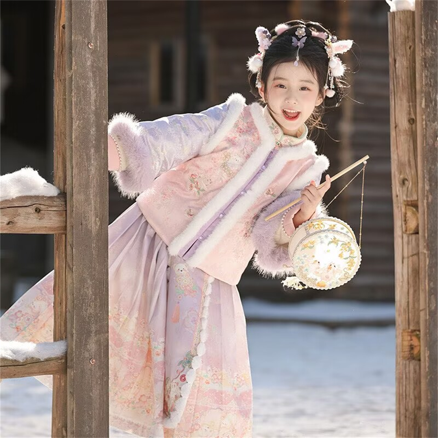 女童汉服加绒加厚冬装拜年服新款儿童古风过年服新中式马面裙套装,童装/婴儿装/亲子装,汉服,淘宝优惠券,粉丝福利购,淘宝优惠卷