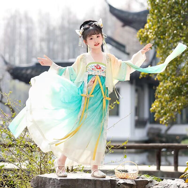 女童汉服凌妙妙同款2025新款超仙古风唐装儿童夏季古装亲子装汉服