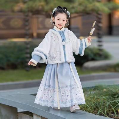 女童汉服冬装儿童超仙加厚古装2025新款唐装女孩古风中国风过年服