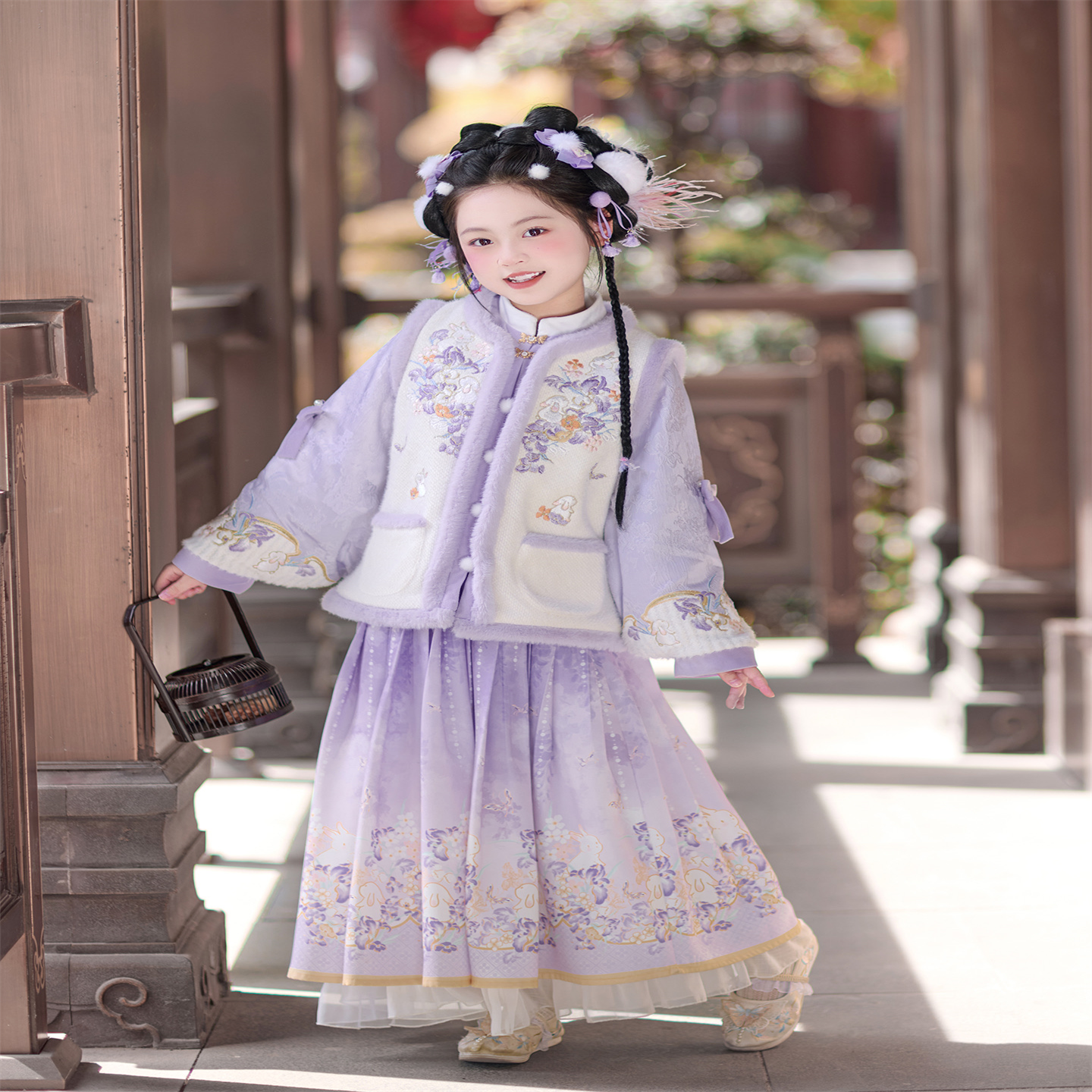 女童汉服2026新款拜年服冬装儿童古风超仙唐装女孩中国风加厚套装