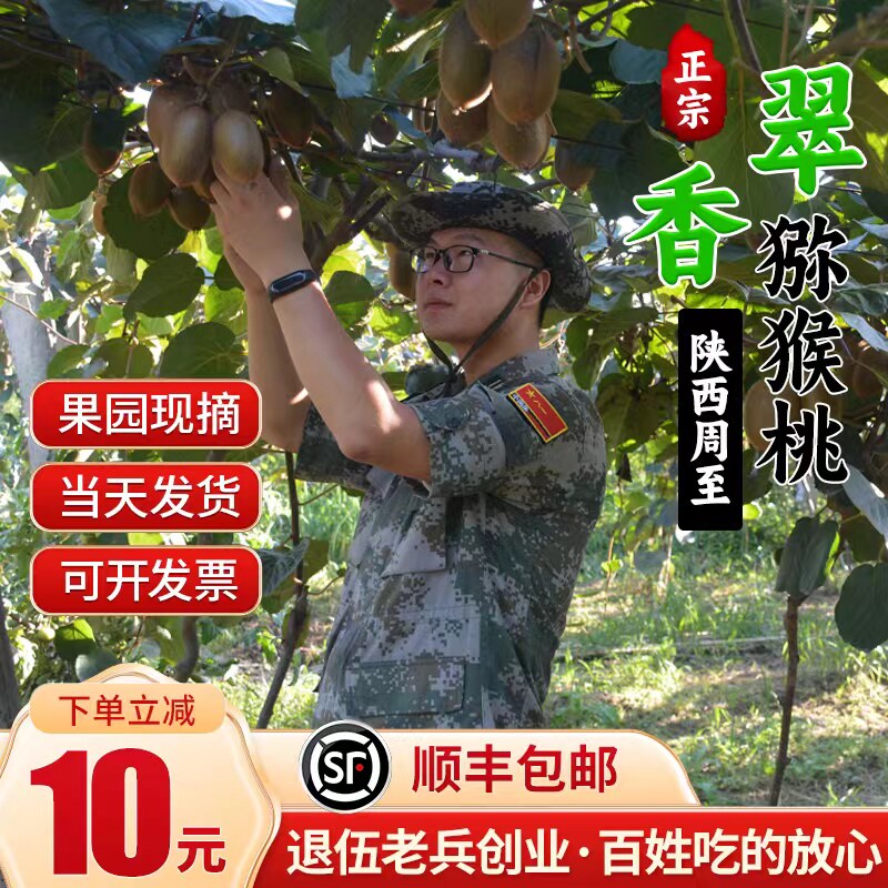 陕西周至瑞玉猕猴桃现摘当季水果