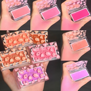 JILLLEEN柔滑腮红膏水润亮元气腮紫膨胀氛围感持妆提气色修容百搭