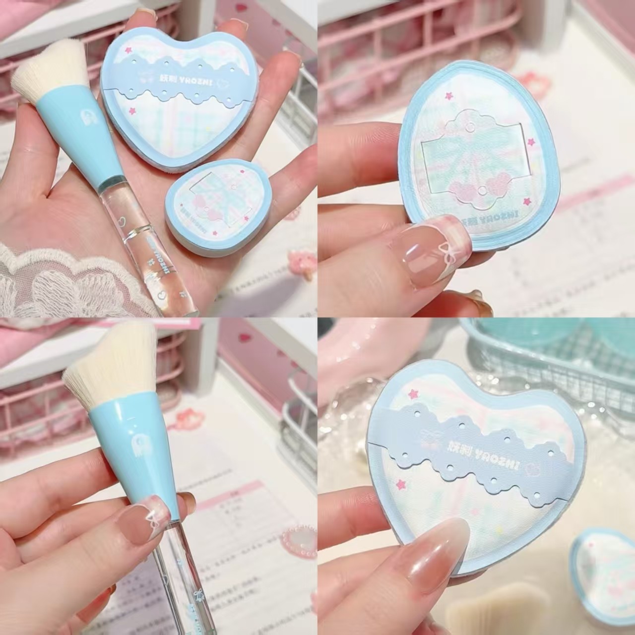 妖制轮廓柔焦修容套组斜角波浪修容刷鼻影腮红迷你短植绒定妆粉扑,彩妆/香水/美妆工具,美妆蛋/扑/海绵,淘宝优惠券,粉丝福利购,淘宝优惠卷