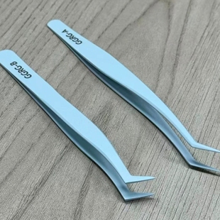 GGRG歌苒化妆镊子假睫毛嫁接美睫高精密锈钢金羽夹不化妆师新手