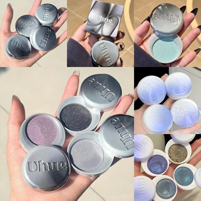 Uhue单色眼影Y3K银色蓝色小烟熏
