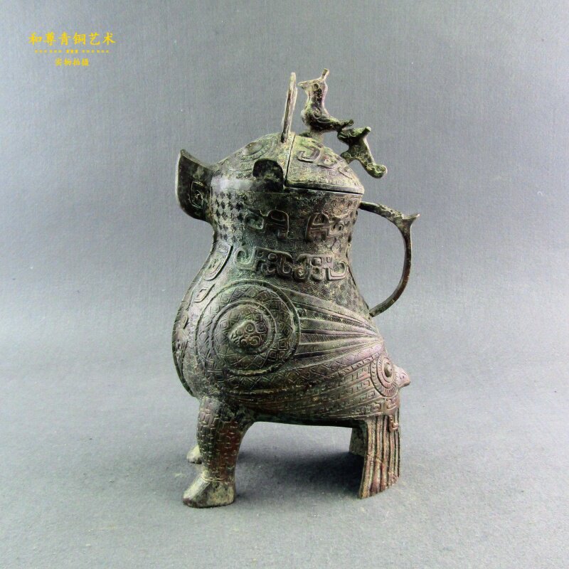 仿古青铜器妇好鹗尊包邮复古怀旧家居摆件工艺礼品公司大堂装饰