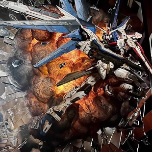 三国摩动核MG手办白虎吕布敖丙白起关羽干将曹仁机甲玩具盲盒七剑