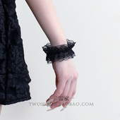 Lolita镂空蕾丝花边手腕带简约jk甜美手袖 环洛丽塔松紧手圈配饰品