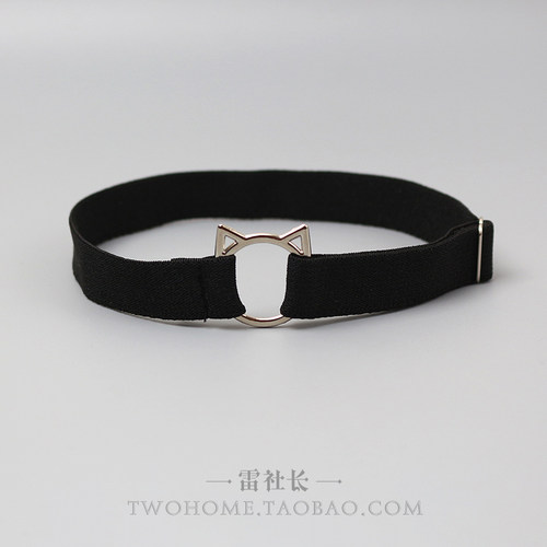 简约弹力腿环金属猫头可调腿绑带