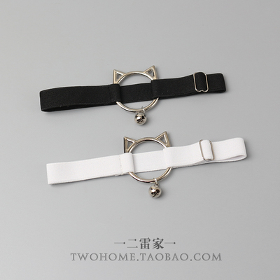 猫头铃铛原宿性感可爱弹力腿环