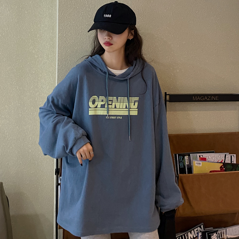 Real shot thin sweater women's loose Korean version ins lazy style BF early spring top