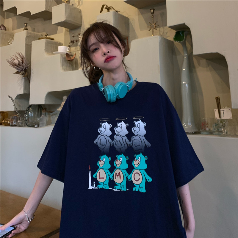 實拍 寬鬆短袖T恤女