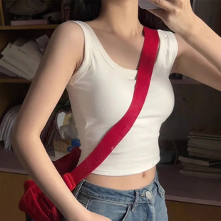 2026夏女装 显瘦露脐吊带背心外穿内搭打底小背心性感 辣妹穿搭短款